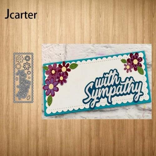 Metal Cutting Dies With Sympatty Letters Rectangle Flowers Craft Stencil Scrapbooking Handmade Card Make Shape Album Decor Model