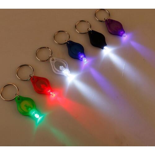Mini LED Flashlight Keychain Portable Keyring Light Torch Key Chain Emergency Camping Lamp Backpack Light