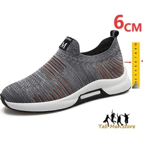Men Sneakers Heightening Shoes Elevator Shoes Height Increase Shoes Insoles 6CM Man Daily Life Height Increasing Shoes