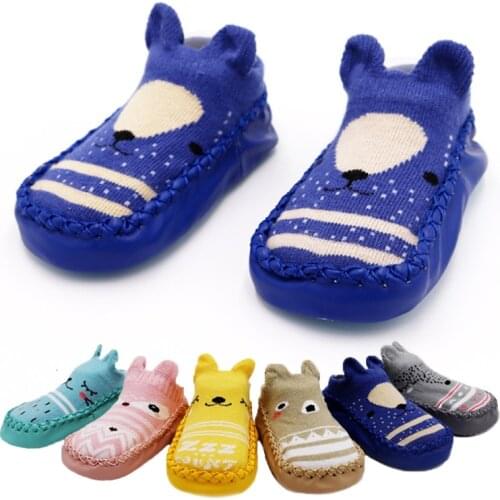 2019 Newborn Shoe Socks Baby Infant Anti Slip Socks Baby Boy Socks with Rubber Soles Baby Girl Socks Wear Toddler Girl Shoes