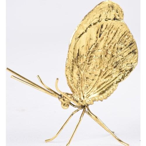 New Creative Decorative Metal Handicrafts Copper Gold Ant Butterfly Ornament Handmade for Home Modern Art Decoration Accessories