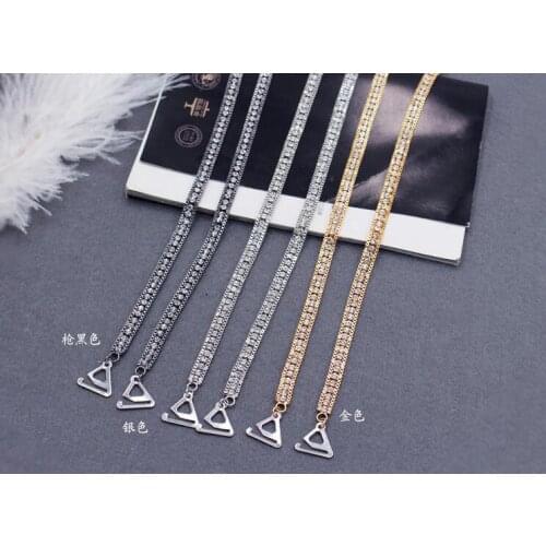 New anti-light off-the-shoulder underwear straps bra straps Rhinestone bra straps invisible non-slip shoulder bandwidth