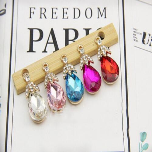 Wholesale 20pcs/lot 29*14mm crystal rhinestones button vintage button DIY mobile phone hair decoration Accessories YF120