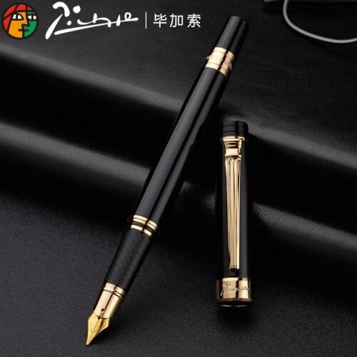 Pimio Picasso fountain pen picasso ps 917 gold clip silver Student teacher business Roman style gift