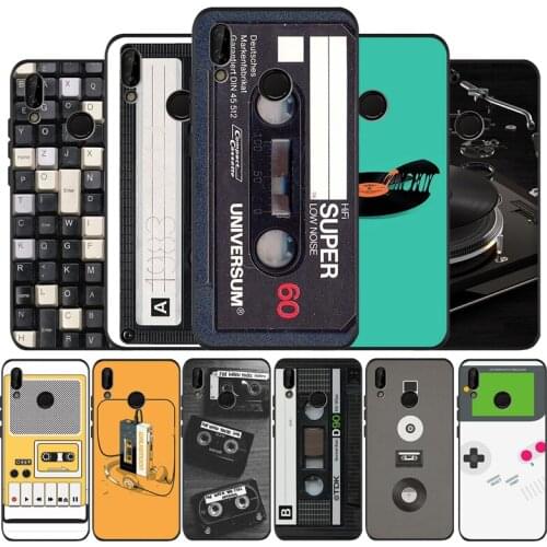 Retro music tape game console black Silicone soft Case For Huawei P40 P30 P20 P10 P9 Lite Pro 2019 P smart Y6 Y9 2018 Back cover