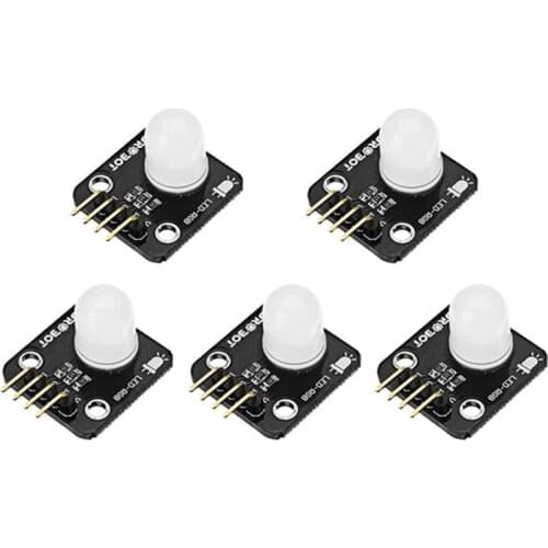 5Pcs LED Electronic Module RGB Full Color LED Module 5V 3 Primary Colors Light for Arduino Single Chip Microcomputer