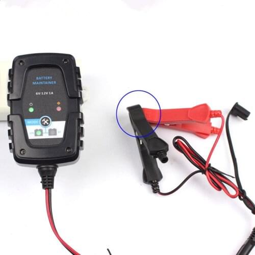 Smart Lead-acid Battery Charger Motorcycle Car AGM SAE Cable 6V12V 1A For SLA,AGM,GEL,VRLA