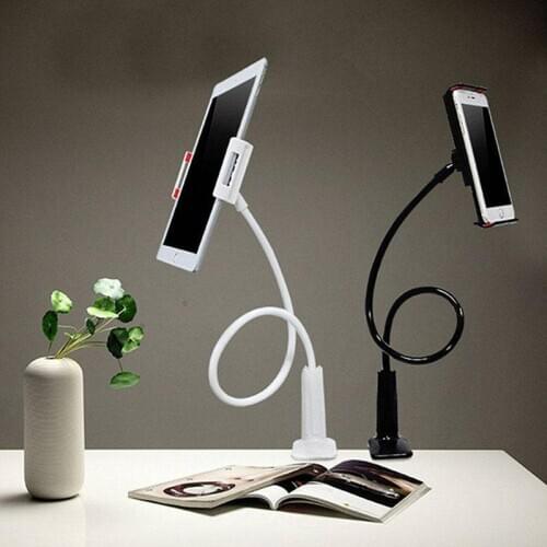 Universal Gooseneck Stand Mobile Phone Holder Holder Flexible Arm Bracket Lazy Stents Flexible Bed Desk Desk Clip Phone