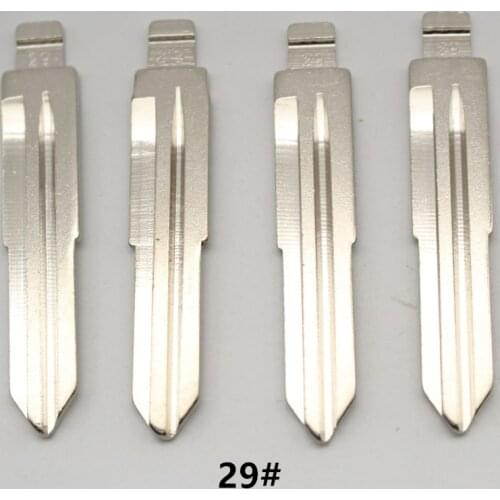 VVDI OEM 10Pcs 29# Metal Uncut Flip KD Remote Key Blade For Hyundai Sonata/Santafe Mid Slot