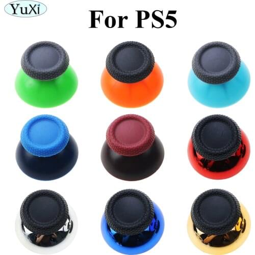 YuXi 1pc 3D Analog Joystick Stick For Playstation PS5 Controller Analogue Thumbsticks Caps Mushroom Game Head Rocker Replacement