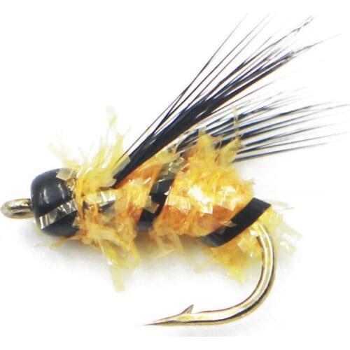 2Pcs/10Pcs Floating Fishing Lure Set Insect Bait Pesca Lure Bee Nymph Spinner Dry Fly Arificial Bait Trout Fly Fishing Flies