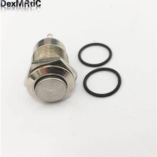 2pcs 12mm Waterproof Auto Metal Power Push Button Switch On-off for Car