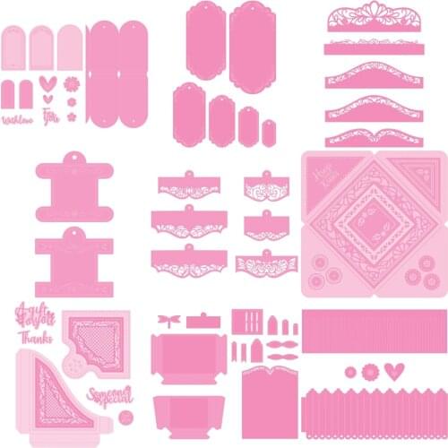 2021 AliliArts Metal Cutting Dies Tag & border diy Scrapbooking Photo Album Decorative Embossing PaperCard Crafts Die