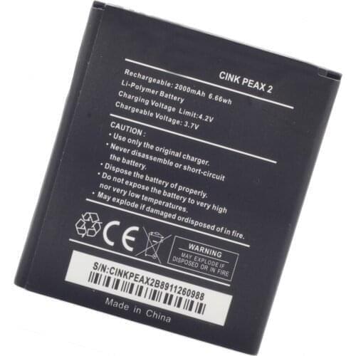 5pcs/lot 2000mAh New battery Replacement for WIKO CINK PEAX 2 Mobile phone Original battery