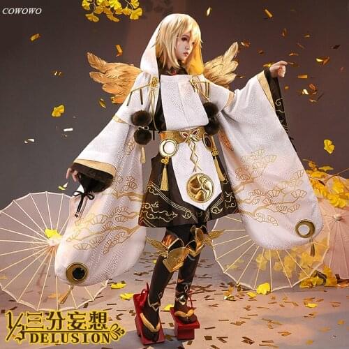 Anime! Onmyoji Shouu Ootengu JinYuJinPeng Skin Game Suit Gorgeous Kimono Uniform Cosplay Costume Halloween Party Outfit Men NEW