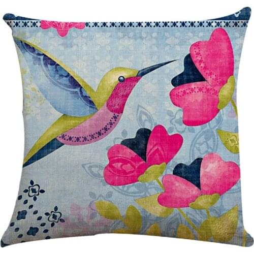 Pillow Case Romantic Printing Stylish Linen Square Cushion Cover Best Selling Square Throw Pillow Covers Home Decor Design Set