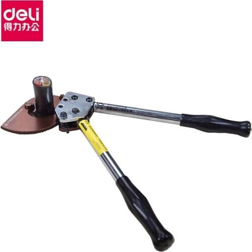 Deli Labor-saving Scissor Ratchet Cable Wire Cutting Shearing Tool Suitable For Insulated Copper/Aluminium Cables Below 500mm
