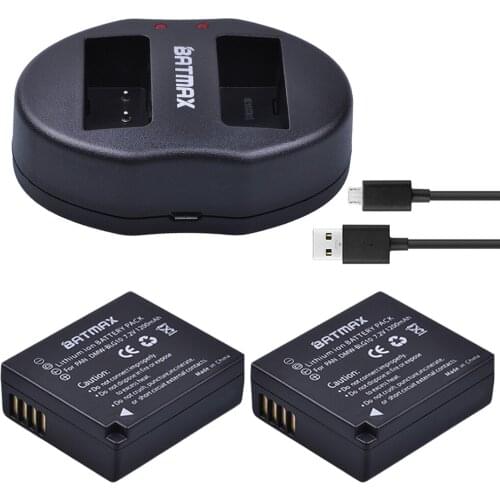 DMW-BLG10 BLG10 DMW BLG10E BPDC15 Battery + LCD Dual Charger for Panasonic Lumix GF6,GX7,GX80,GX85,GX7 Mark II,LX100