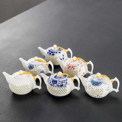 Porcelain chinese kung fu tea set drinkware 2021NEW blue-and-white exquisite ceramic teapot kettles tea cup