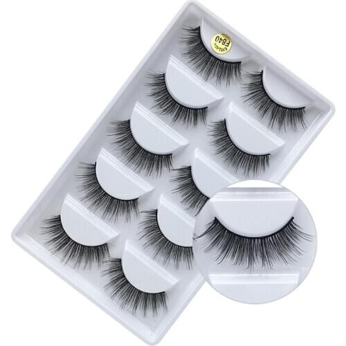 Flash girl F series F840 super soft pairs 3D mink eyelashes 5 models 5 pairs eye lashes with lashes black box