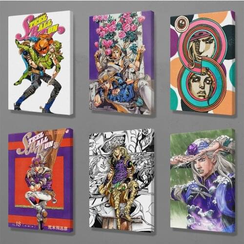 Gyro Zeppeli JOJOs Part 7 Steel Ball Run SBR Wall Art Framed Wooden Frame Canvas Decoration poster prints for decor Painting