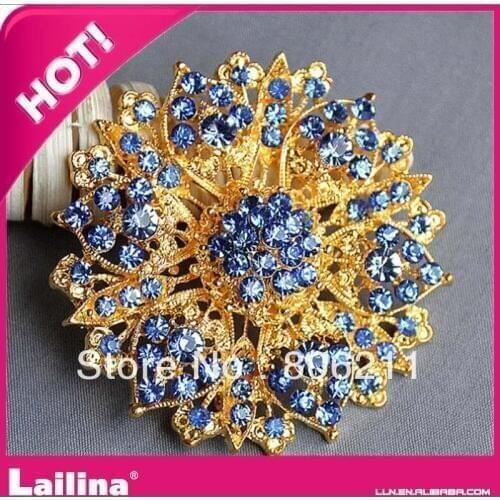 Nice price popular flower rhinestone brooch