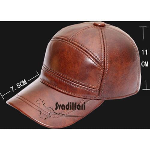 Gorras Winter 2020 Military Hats Haisum Genuine Leather Mens Army Cap Hat Best Quality Dad Cowhide Adult Solid Adjustable