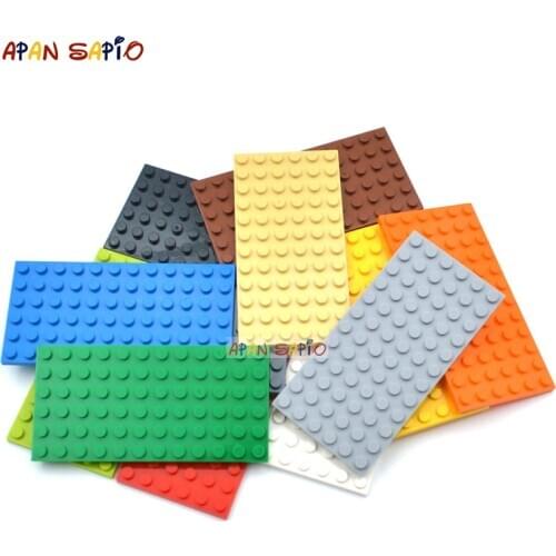 50pcs DIY Building Blocks 6x12 Dots Thin Figures Bricks Educational Creative Size Compatible With 3028 Toys for Children