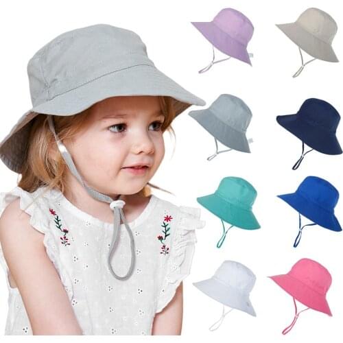 0-8 Years Summer Sun Hats for Baby Girl Mesh Lining Breathable Fisherman Hats Beach Cartoon Cap Boys Girls Fashion Bucket Hat