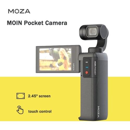 MOZA MOIN Pocket Camera 3-Axis Anti-shake 2.45 inch Touch Screen 4K 1080P Wide Angle Handheld Gimbal Stabilizer Pocket Camera