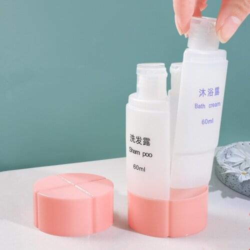 New Arrival 4 in 1 Travel Refillable Bottle Set Portable Shampoo Shower Gel Lotion Container 3 in 1 Creative Empty Bottle