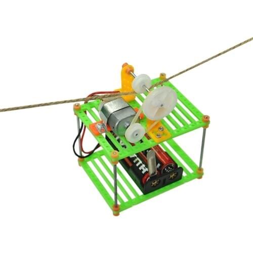 Sightseeing Cable Car Shape Children Physical Science Electrical Experiment Kits Stem Toy For Children Kids Student Toys Kit