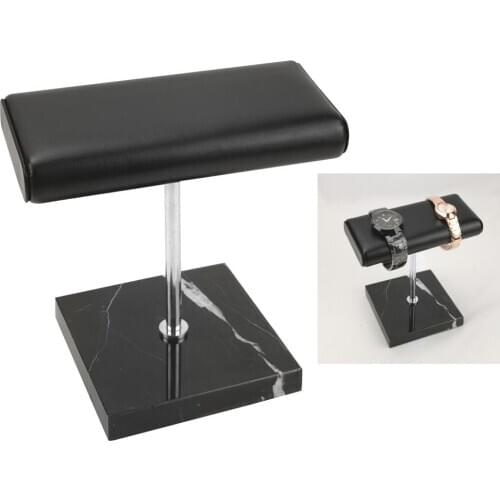 Watch Stand Marble Base and PU Leather Watch Display Case Storage Boxes Jewelry Holder Bracelet Bangle Stand Rack Gift Organizer