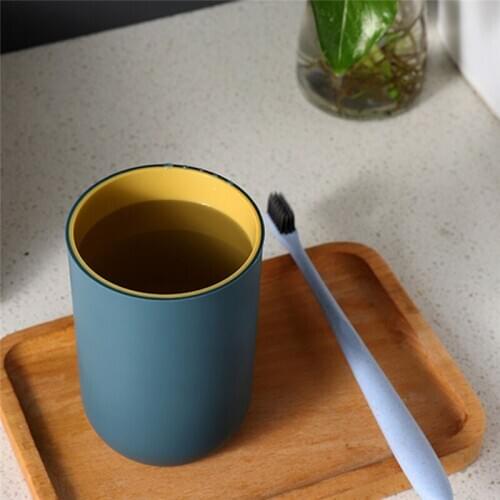 Pp Washing Tooth Cup Tooth Mug Home Bathroom Accessories Brush Holder Simple Design Multifunction
