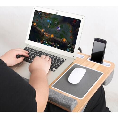 Portable Knee Table Laptop Desk Stand Notebook Tablet Knee Lap Desk With Card Slot Handy Computer Reading Writing Tablet Holder