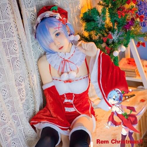 Anime Re: Life a Different World From Zero Rem Christmas Lolita Dress Cosplay Costume Halloween Suit For Women Out