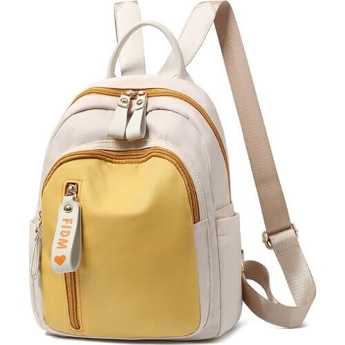 Candy Color Backpack women fashion backpack Multi-layer space versatile for travel leisure work school 14” laptop suitable Black