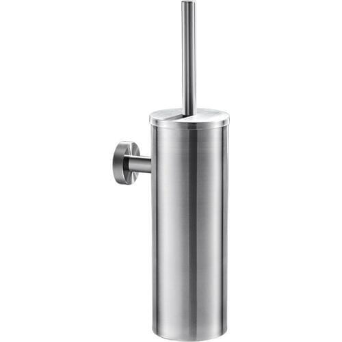 Toilet Brush for Cleaning Black Color with Stainless Steel Wall Mounted Brush Holder Chromed Finish