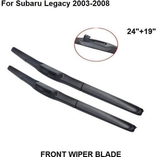 Front Window Wiper Blade For Subaru Legacy 2003-2008 24"+19" High Quality Natural Rubber Clean Front Windshie