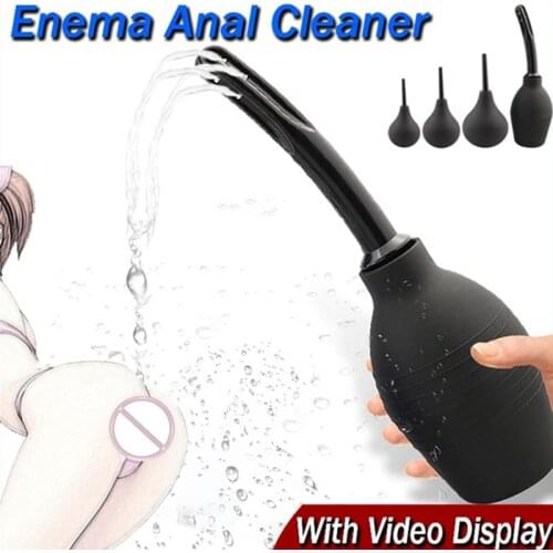 2021 Silicone Enema Cleaning Tool Erotic Sex Toys For Adults Anal Douche Cleaner Man Sexy Toy Couple Sextoy Anus 18 Plus Sexshop