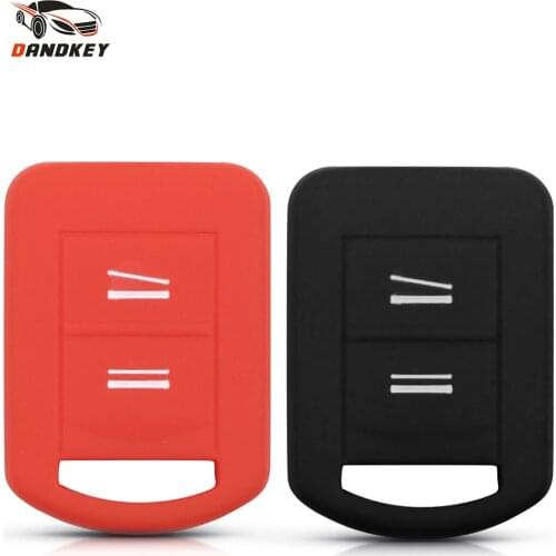 Dandkey Silicone Car Key Cover Case For Vauxhall Opel Corsa C Agila Combo Van Meriva Tigra 2 Buttons Fob Holder Shell Protector