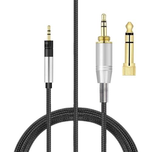 6.35mm OFC Replacement Audio Cable Extension Cord For Sennheiser Momentum Momentum 1.0 2.0 3.0 1 2 3 HD1 Over On Ear Headphones