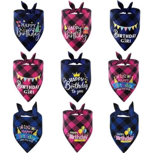 Pet Dog Triangular Bandanas Puppy Cat Scarf Pet Birthday Party Neckerchief for Small Medium Dogs Pet Decorative Accessories