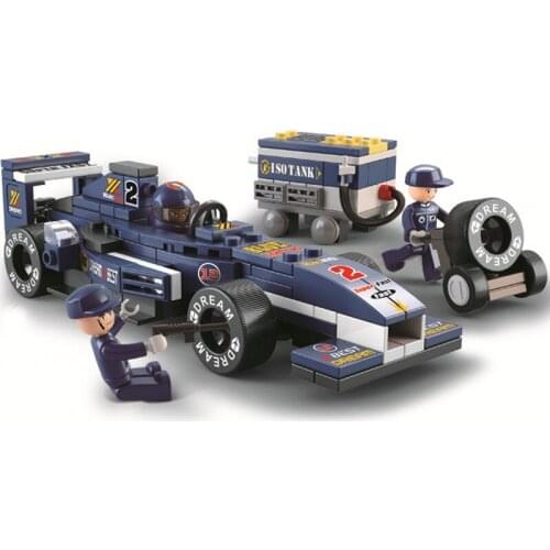 SLUBAN 1:24 F1 Sports Racing Formula Car Creator Classic Model Vehicle Building Blocks Figures MOC Bricks Toys For Kids Gift