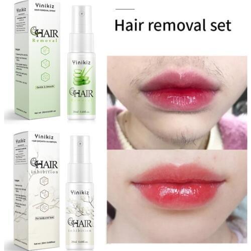 Painless Hair Growth Inhibition Spray Facial Permanent Hair Removal Cream Kit Essence Beard Legs Armpit Smooth Repair Skin Spray
