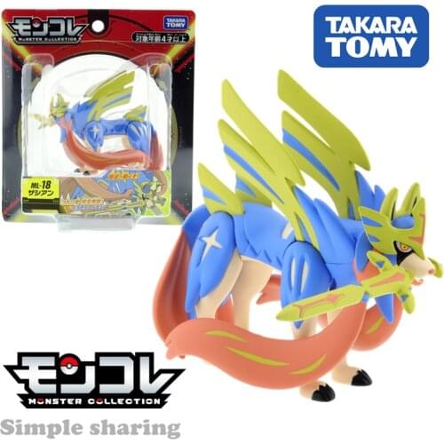 Takara tomy tomica moncolle monster collection ML-18 pocket monster zacian miniature resin pokemon figure baby toys anime puppet