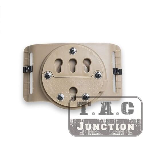 Tactical GCA37 Adjustable RTI Belt Slide For RTI Pistol Holster Belt Slide Holster Mount Adapter Platform Fit 1.5"-2.25" Belt DE