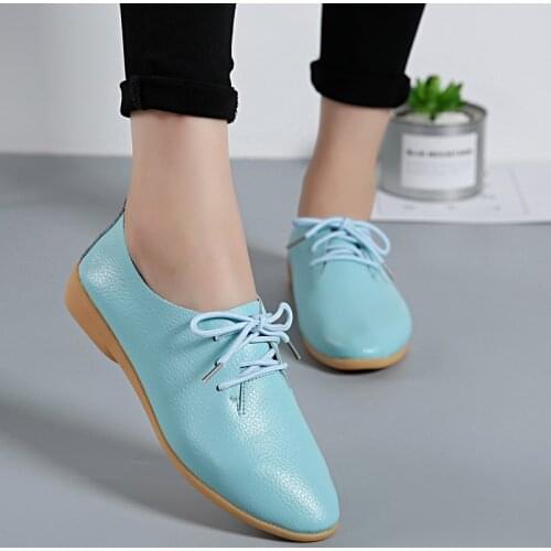 Genuine Leather Summer Loafers Shoes Women Casual Shoes Moccasins Soft Pointed Toe Ladies Footwear Women Flats Shoes Female