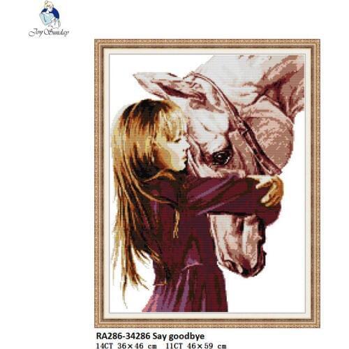 Say Goodbye Patterns Needlework, DIY Handmade DMC Cross stitch, Sets For Embroidery kits, Count Printed Cross-Stitch Home Decor