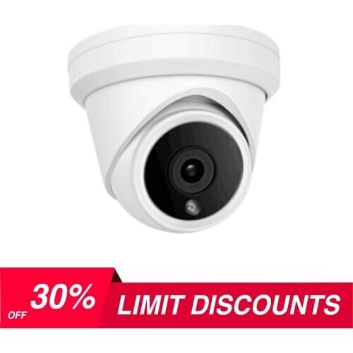 Audio 5MP POE IP Turret Camera 2.8mm Onvif 5MP 100ft IR Super HD Outdoor Security Camera IP66 Waterproof Easy Installation